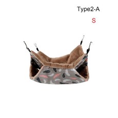 플러시 햄스터 해먹 작은 동물 더블 레이어 침낭 둥지 애완 쥐 다람쥐 케이지 하우스, S, Type2 A