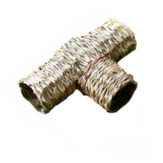 蘆葦草編織寵物隧道 T字款 適用兔子倉鼠龍貓 手工耐咬通風, 1個
