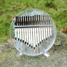 투명 칼림바 17음계 손가락피아노 장난감 어쿠스틱, H. 크리스탈 라운드 다채로운 17톤, 1개