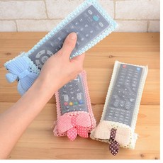 일월천상회 리모컨 리본모양 커버 리모콘보관 먼지커버 리모콘케이스 먼지방지, 블루 대