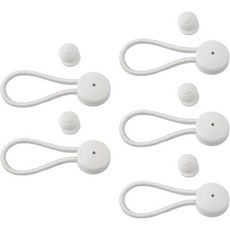 텐트 보트 요트 RV 커버 캔버스 해상 트럭 차량용 손잡이가 있는 5팩 충격 코드 패스너 번지 클립 흰색, white