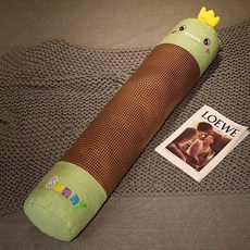 Sunny 夏季冰涼席面長條圓柱抱枕 臥室沙發靠墊, 恐龍長條抱枕（涼蓆面料）