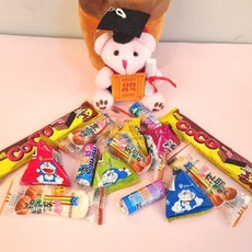 합격기원선물 수능 시험 공시생 취준생 합격 선물 간식세트, 1개, 박사 곰돌이 핑크_간식세트 미포함