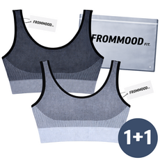 프롬무드핏 편안한 고탄력 밴딩 러닝 크로스핏 스포츠 브라 세트