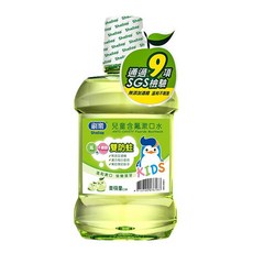 刷樂 兒童含氟漱口水 500ml 防蛀修護漱口水 兒童漱口水 6183 青蘋果 草莓, 1個, 青蘋果口味 / 6183