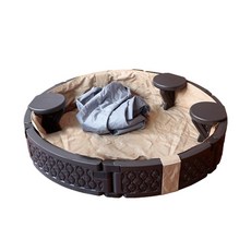 兒童玩具沙池套組 可拆卸玩沙工具 圓形沙池, 圓形沙池 不帶沙, 9kg, 1套