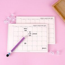 트레분 월간 먼슬리 플래너 60매 스케줄 시간관리 학생 사무용, 본상품