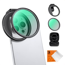 K&F CONCEPT 마그네틱 핸드폰 렌즈 필터 67mm, 1개, CPL 1개, CPL