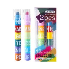 Perfect 疊疊高積木蠟筆 12色 兒童安全無毒疊疊樂塗鴉蠟筆, 2入12色, 1套