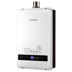 櫻花牌 SH1338 13L 數位恆溫熱水器 強制排氣 多重安全防護, 1個, 不含安裝費(空機價格)