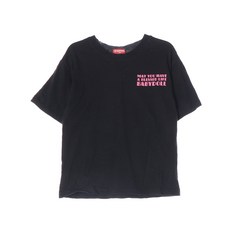 BABYDOLL 베이비돌 블랙 프린팅 드롭숄더 반팔 티셔츠 KIDS-130