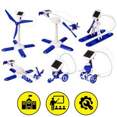 2인세트 교육용 로봇만들기키트 6종변신 태양광로봇 교구 학교 창의