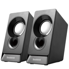 Soodatek 2.0聲道USB多媒體喇叭 電腦音箱 電腦喇叭 SS0120-D5LBK, 新品, Black
