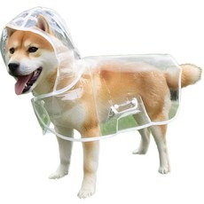 봉식스토어 반려동물 투명 우비, 1개, 옐로우