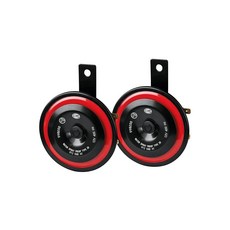 Hella 디스크 혼 박스 블랙 & 레드 하이톤 98MM 12V UNIV 012588291 137195, Hella 디스크 혼 박스 블랙 & 레드 하이톤 98M