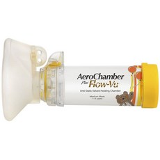 에어로챔버 천식 스페이서 (정식수입제품) AeroChamber Plus Flow-vu Spacer, 옵션3) 에어로챔버(소아마스크M형), 1개, 에어로챔버(소아마스크M형)