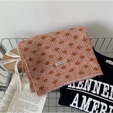 桃園出貨ing 甜美係立體花朵針織圍巾 冬天少女感氣質休閒百搭保暖防風護頸圍脖