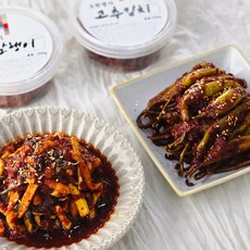 담찬 고추김치 200g + 무말랭이 200g 세트 국내재료 무조미료, 2개
