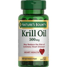 네이처스바운티 크릴오일 Krill Oil 500mg 30캡슐 아스타잔틴, 1개