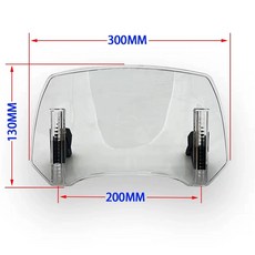 와이퍼 윈드스크린 장착 배달 빗물제거 시야확보 대행 전동 무타공 우천 라이딩, A. 투명, 1개