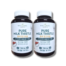 내추럴 이믹스 퓨어 밀크씨슬 700mg 180캡슐 2개, 180회분