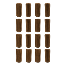 케이트가든 의자 발 커버 소음 방지 바닥 보호 잔골지 롱, 16개, 브라운