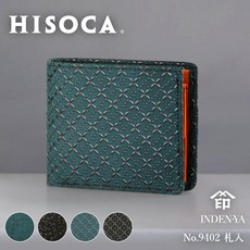HISOCA 短夾 日本製 鹿皮 牛皮 折疊短夾