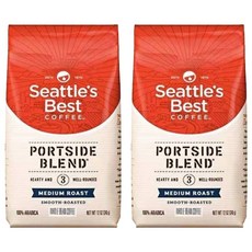 Nestle 네스프레소 시애틀스베스트 포스트사이드 블렌드 미디움 로스트 커피원두, 340g, 2개, 홀빈(분쇄안함)
