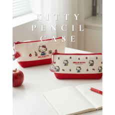 에이씨엠 산리오 헬로키티 필통 패브릭 수납 펜파우치 학생 문구, 1개, 패턴