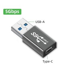 PSDA USB 3.1 OTG 어댑터 케이블 변환기 맥북 삼성 화웨이 USB C타입 커넥터 데이터 전송, Grey-ADMUSB0002-2D, 1개