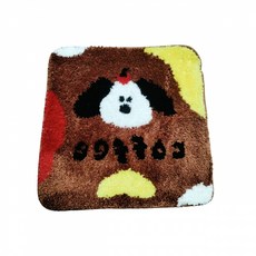 해피유통 유아 아동용 귀여운 캐릭터 원형 방석 소프트 플러시 체크 무늬 좌석 쿠션 사계절 사용 가능, 40*40센티미터., 16