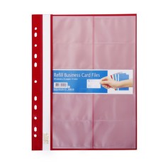 連勤 PP 11孔名片簿 100張入 LC-100, 紅色