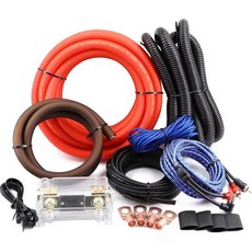 0 게이지 3000와트 카 앰프 배선 키트 제로 게이지 앰프 서브 배선 시스템 키트 연결을 만들고 무선 서브우퍼 배선 키트에 전력을 공급합니다, 0 Gauge OFC