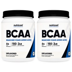 뉴트리코스트 BCAA 언플레이버드 글루텐 프리, 900g, 2개