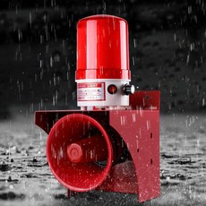 화재 경보 사이렌 소리 싸이렌 비상등 안전 높은 데시벨 고출력 산업용 경광등 DC12V, 18. 자석형 QTXF-02KT/AC220V