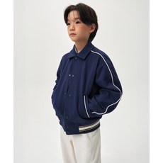 무신사 스탠다드 MUSINSA STANDARD KIDS 칼라드 스웨트 바시티 재킷 자켓 [퍼플 네이비] MKFJJ2K08-PV 479918
