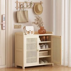 SeekFun 신발장 현관 대용량 아이보리 수납장 정리대 쌍문형 60cm 5단 6단 7단