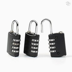 SCS 번호 자물쇠 블랙 3p 여행용 캐리어 가방 잠금 다이어리 사물함 열쇠 보안 번호키 숫자 자물쇠