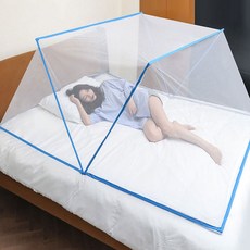 지니홀딩스 1초설치 접이식 원터치 모기장 텐트형 모기장 침대모기장 캠핑 야외 모기장, 더블, 1개