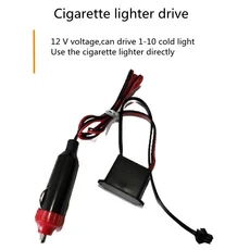 DC 12V 네온 EL 와이어 줄 전원 드라이버 USB 컨트롤러 (15M LED 조명 인버터 공급 어댑터용) 유연, 02 Cigarette lighter