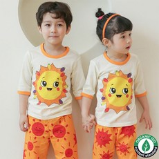 Puco 嬰幼兒/兒童 七分袖 100% 有機純棉 家居服/睡衣 陽光燦爛