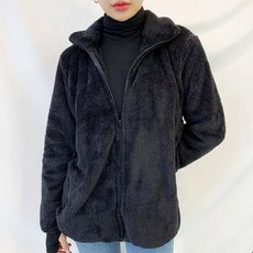 毛絨拉鍊夾克外套
