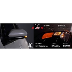 車之房 2017 PRIUS 4代 專用 三合一 序列式 流水方向燈 照地燈 小燈 白光 替換式 外銷日本精品, 1個, 材料