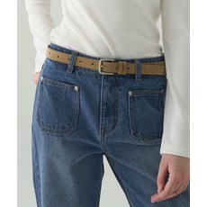 매장정품 DRAW FIT 드로우핏 DRAWFIT WOMEN 플럼프 스퀘어 카우 레더 벨트 [SUEDE BEIGE] DFWMAC4101SDBE 1888848