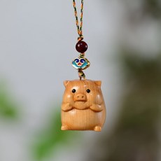 행운 피그 키링 키홀더 가방고리 열쇠고리 럭키 돼지, 행운 피그 키링 ( 초록 )