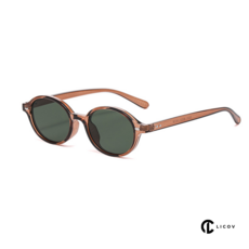 LICOV 긱시크 오벌 뿔테 선글라스 호피패턴 UV차단