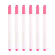 6개 세트 공기로 지워지는 패브릭 펜 (1mm 또는 0.5mm) 수용성 패브릭 마커, 0.5mm pink