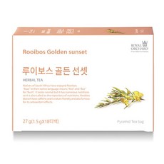 [로얄오차드]루이보스 골든선셋 18사체 허브티 허브잎, 1박스, 27g, 18개입