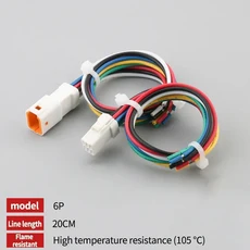 2P 0.6MM 방수 와이어 커넥터 플러그 케이블 JST 소켓, 15 6P MF with wire