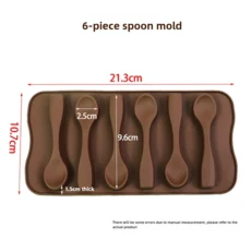 초콜릿 실리콘 몰드 수프 스푼 젤리 아이스 큐브 트레이 캔디, 01 초콜렛